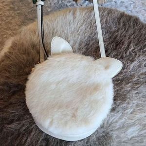 LC LAUREN CONRAD Bag Cat Women’s Bag Bone Faux Fur